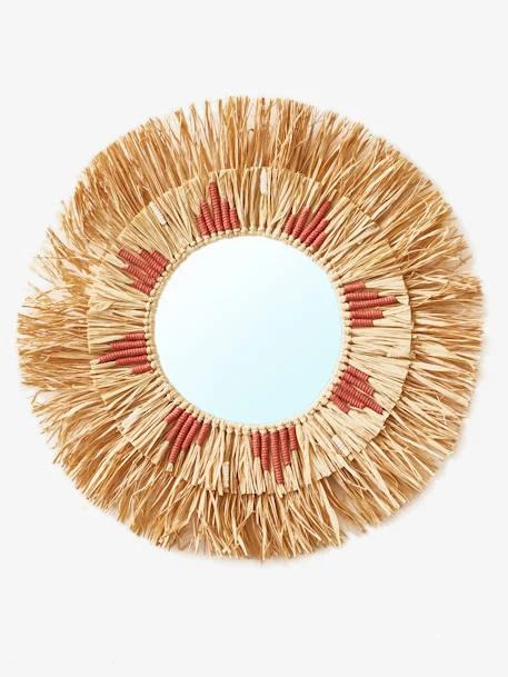 Miroir Rond Raphia Beige / Rose - Vertbaudet 3 Miroir Rond Raphia Beige / Rose - Vertbaudet