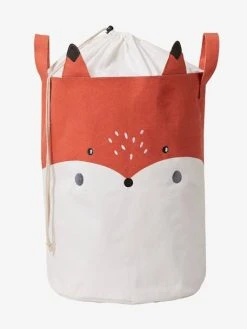 Panier à Linge Renard Blanc Imprimé - Vertbaudet