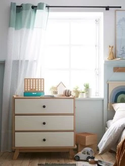 Rideau Voilage MENTHE A L'EAU Vert / Pois Multicolore - Vertbaudet -Vertbaudet Shop rideau voilage menthe a leau 3