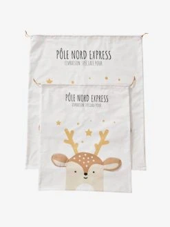 Sac à Jouets Personnalisable Renne Ecru - Vertbaudet -Vertbaudet Shop sac a jouets personnalisable renne 3