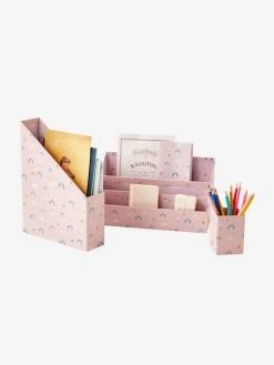 Set Rangement Bureau Arc-en-ciel Rose - Vertbaudet -Vertbaudet Shop set rangement bureau arc en ciel 1