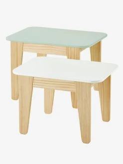 Tables Gigognes Gris Vert/bois + Blanc/bois - Vertbaudet 10 Tables Gigognes Gris Vert/bois + Blanc/bois - Vertbaudet -Vertbaudet Shop tables gigognes 2