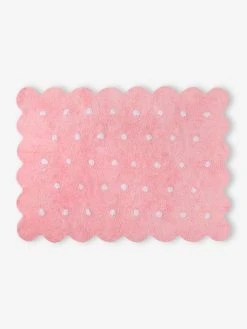 Tapis Coton Lavable Biscuit à Pois LORENA CANALS Rose - Lorena Canals -Vertbaudet Shop tapis coton lavable biscuit a pois lorena canals 2