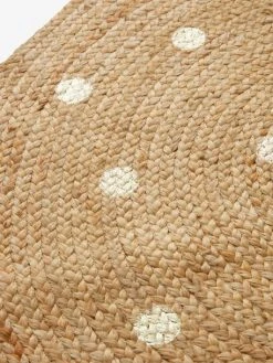 Tapis Jute à Pois Dorés Beige Clair Uni Avec Decor - Vertbaudet -Vertbaudet Shop tapis jute a pois dores 2