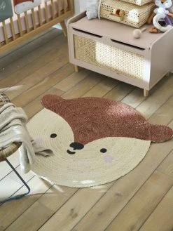 Tapis Jute Renard Marron Moyen Uni Avec Decor - Vertbaudet -Vertbaudet Shop tapis jute renard 2