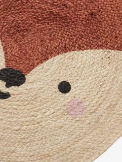 Tapis Jute Renard Marron Moyen Uni Avec Decor - Vertbaudet -Vertbaudet Shop tapis jute renard 3