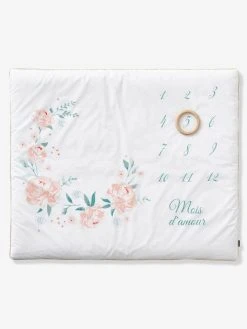 Tapis Photo Bébé EAU DE ROSE écru / Rose - Vertbaudet -Vertbaudet Shop tapis photo bebe eau de rose 4