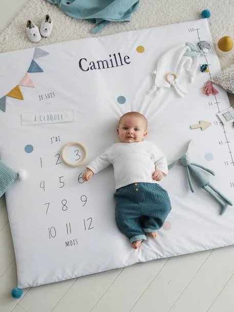 Tapis Photo Bébé Personnalisable écru / Vert - Vertbaudet 3 Tapis Photo Bébé Personnalisable écru / Vert - Vertbaudet