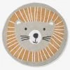 Tapis Rond Lavable Lion Gris / Orange - Vertbaudet -Vertbaudet Shop tapis rond lavable lion
