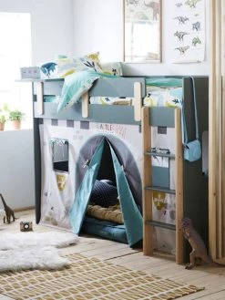 Tente De Lit Château Fort Pour Lit Mezzanine Mi Hauteur Ligne Everest Gris - Vertbaudet -Vertbaudet Shop tente de lit chateau fort pour lit mezzanine mi hauteur ligne everest 3